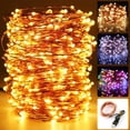 thumbnail image 2 of Rosnek USB 5M 50 LEDs 10M 100 LEDs 20M 200 LED LED Copper Wire String Light Fairy Light Waterproof Indoor Outdoor Home Christmas Festival Decoration 1-4Pack, 2 of 3