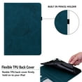 thumbnail image 6 of ELEHOLD Flip Case for Samsung Galaxy Tab S9 FE Plus / S9 FE+ 12.4 Inch 2023 Model SM-X610/X616/X618, PU Leather Embossing Card Holder Folio Case, Multi-Angle Viewing Stand,Blue, 6 of 6