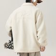 thumbnail image 4 of Maoxin Jackets for Men Vintage Warm Solid Color Zipper Pocket Long Sleeved Casual Jacket White M, 4 of 5