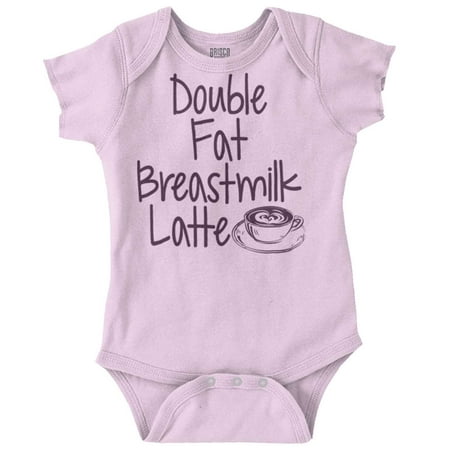 

Brisco Brands Double Fat Breastmilk Latte Baby Bodysuits for Girls