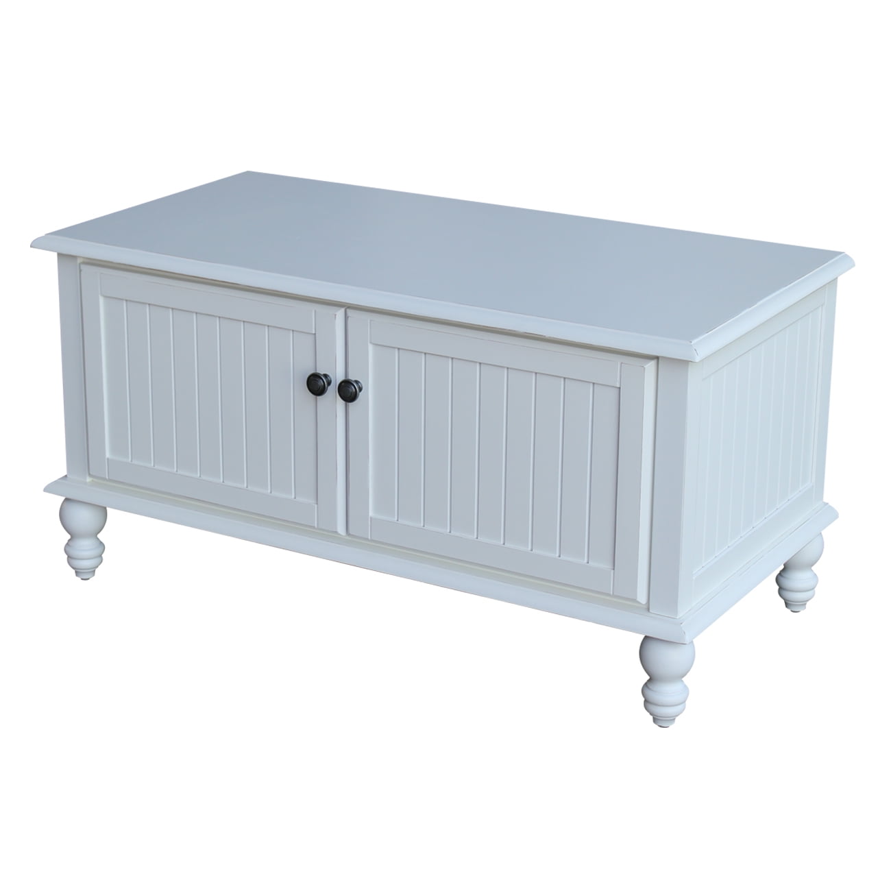 International Concepts Beach White Cottage Blanket Chest