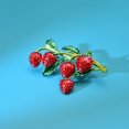 thumbnail image 3 of Broche de Fraise en Émail, 3 of 3