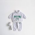 thumbnail image 4 of Futezty Toddler Boys Girls Clothes Fall Winter Outfit Sets, Set For Kids Long Sleeve Crew Neck Letter Stretch Waistband 6M 12M 24M 2T 3T 4T 5T 2 Pcs Everyday, 4 of 5