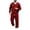 Red, variant on Zynoxe Mens Plus Size Tracksuit Sets Sports Solid Color V-neck Long Sleeve Sweatshirts Drawstring Wide Leg Pants Sweatsuit Sets with Pockets