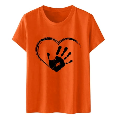 

Toddler Girls T Shirts Summer Children s Unity Day Printed T Shirt Top Casual Shirt The Orange Day Basic Tees Kids Tshirts Summer Top T-Shirt 4-5 Years