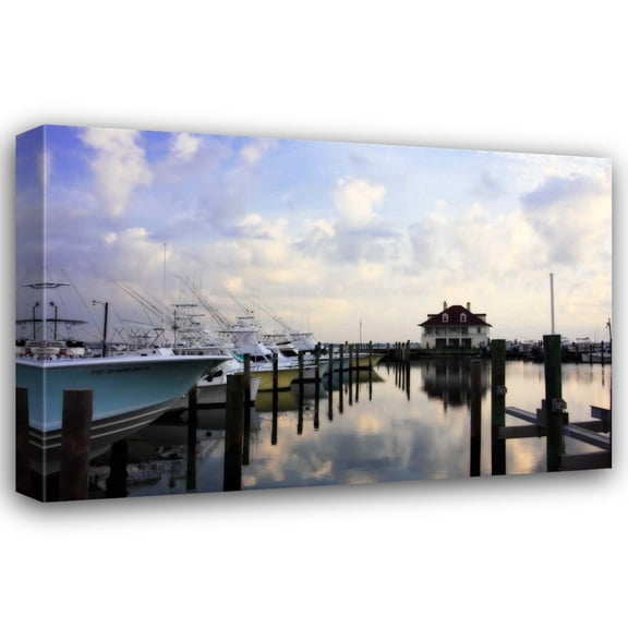 Alan Hausenflock 18x13 Gallery Wrapped Canvas Wall Art Titled - Atlantic Beach Marina I