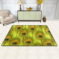 thumbnail image 3 of SKYSONIC Lightweight Carpet Mats Area Soft Rugs Floor Mat Doormat Decoration for Rooms Entrance 36x24 inches Peacock Feather, 3 of 6