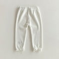 thumbnail image 6 of Lenpel Toddler Baby Girls' Ribbed Jersey Leggings Cotton Elastic Waist Lace Hem Slim Pull on Pants Infant Newborn Clothes(White,1-2 Years), 6 of 6