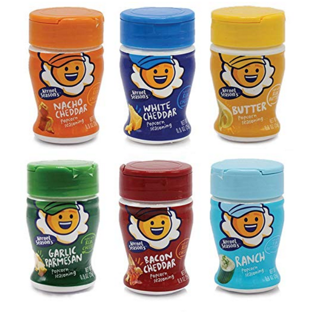Kernel Season's Savory Jr. Mini Popcorn Seasoning, Variety Pack, 6