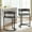 Gray, variant on Set of 2 Beige Modern Velvet Bar Stools with Barrel Backrest, Upholstered Seat, Metal Footrest 25.6 Inch Seat Height, Ideal for Counters, Home Bars, and Kitchen Islands