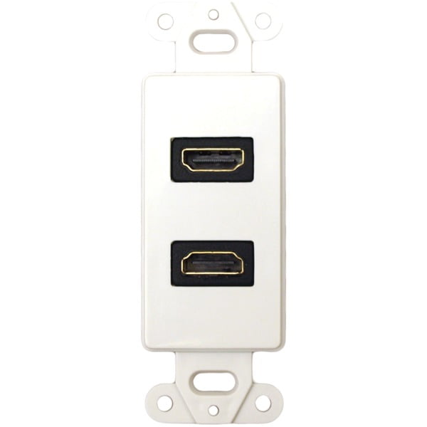 Datacomm Electronics Decor Wall Plate Insert With 90deg Dual Hdmi® Connector