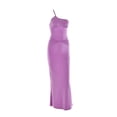 thumbnail image 4 of VISgogo Vestido de mujer sin mangas de color sólido, un hombro Correa de espagueti Sin espalda Ruched Skinny Fit Long Club Party One-Piece VISgogo moda, 4 of 6