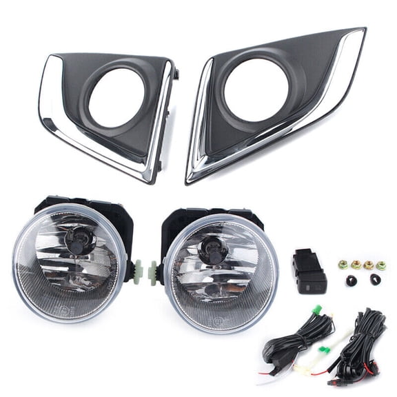Paquete de luz antiniebla + cubierta de interruptor de cable adecuado para Isuzu D-Max Hi lander V-Cross Ute 4WD 2016-17-