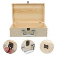 thumbnail image 2 of Shisuyan DIY Unfinished Wood Storage Box Blank Wood Treasure Chest with Locking Clasp, 2 of 8