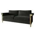 thumbnail image 3 of Castle Place Comtemporary Glam Velvet Upholstered Sofa, Dark Grey, 3 of 7