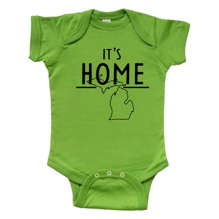 

Inktastic It s Home- State of Michigan Outline Gift Baby Boy or Baby Girl Bodysuit