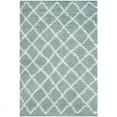 thumbnail image 4 of SAFAVIEH Dallas Jerrie Geometric Shag Area Rug, Seafoam/Ivory, 10' x 14', 4 of 8