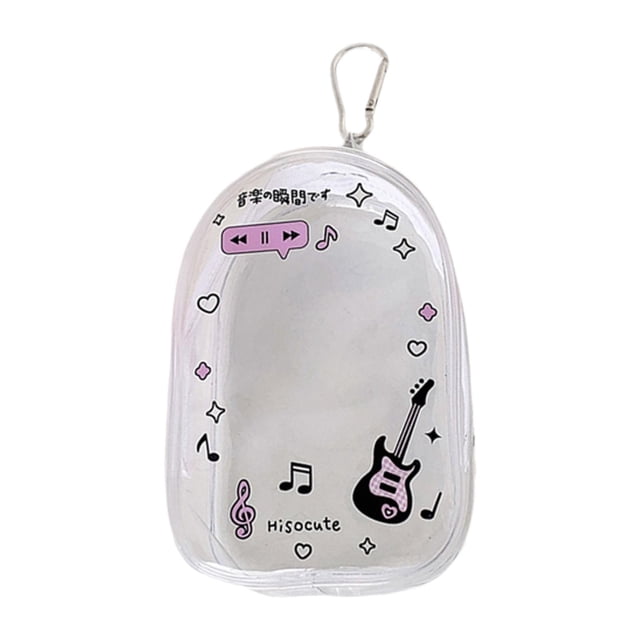 Bolsa de almacenamiento para muñecas, a prueba de polvo, de PVC transparente, llavero para tarjetas de lápiz labial, muñecas Guitarra