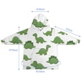 thumbnail image 7 of White Green Dinosaurs Pattern Blanket Hoodies for Kids 6-13YR Oversize Wearable Blanket Hoodies for Boys Girls Teens, 7 of 7