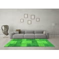 thumbnail image 3 of Ahgly Company Indoor Round Patchwork Green Transitional Area Rugs, 3' Round, 3 of 4