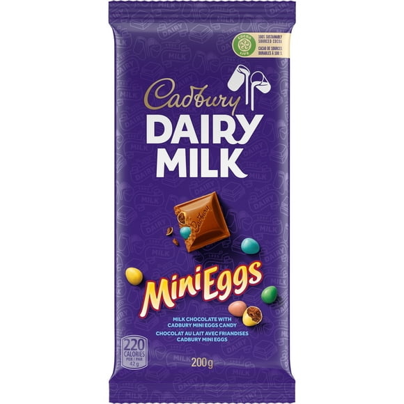 Cadbury Dairy Milk, Mini Egg Chocolatey Candy Bar, 200 g