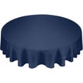 thumbnail image 2 of Navy Blue Round Tablecloth 60 Inch - Waterproof Fabric Table Cloth Protector, Modern Pure Navy Blue Tablecloths Washable Table Cover for Kitchen Banquet Coffee Table Outdoor Party, 2 of 6