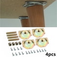 thumbnail image 1 of 4 Pcs Pieds de Table en Bois Inclinés avec Vis, 1 of 6