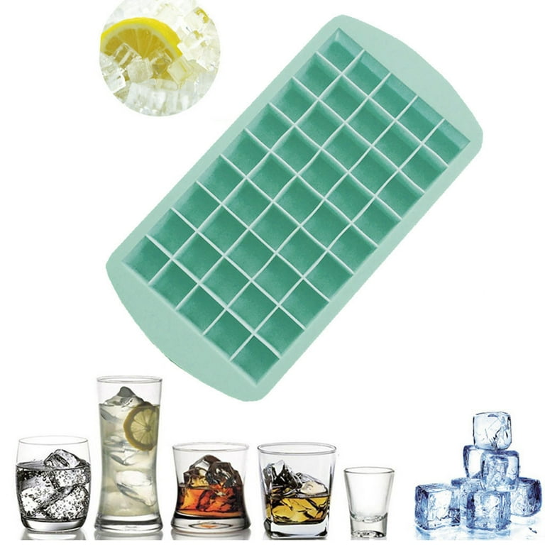 Clearance！Mini Ice Cube Tray Mold,Small Square Ice Cube Trays for Freezer,Silicone  Square Ice Trays Easy Release Stackable Ice Cube Mold,BPA Free 
