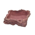 thumbnail image 2 of Lizard Food Water Dish, Imitation Rock Reptile Feeding Plate Hygienic Resin Small  For, 2 of 8