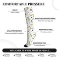 thumbnail image 3 of Lsque Dinosaur Pattern Sport Compression Socks for Men & Women 15-20 mmHg Knee High Nurse Pregnant Running Medical and Travel Athletic, 3 of 6