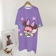 thumbnail image 2 of 2022 Disney Minnie Mickey Mouse Print Short-sleeve Dress Fashion Loose Plus Size Mid-length Kawaii Summer Thin T-shirt DressXL Gao Jinjia LED, 2 of 2