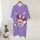 thumbnail image 2 of 2022 Disney Minnie Mickey Mouse Print Short-sleeve Dress Fashion Loose Plus Size Mid-length Kawaii Summer Thin T-shirt DressXXL Gao Jinjia LED, 2 of 2