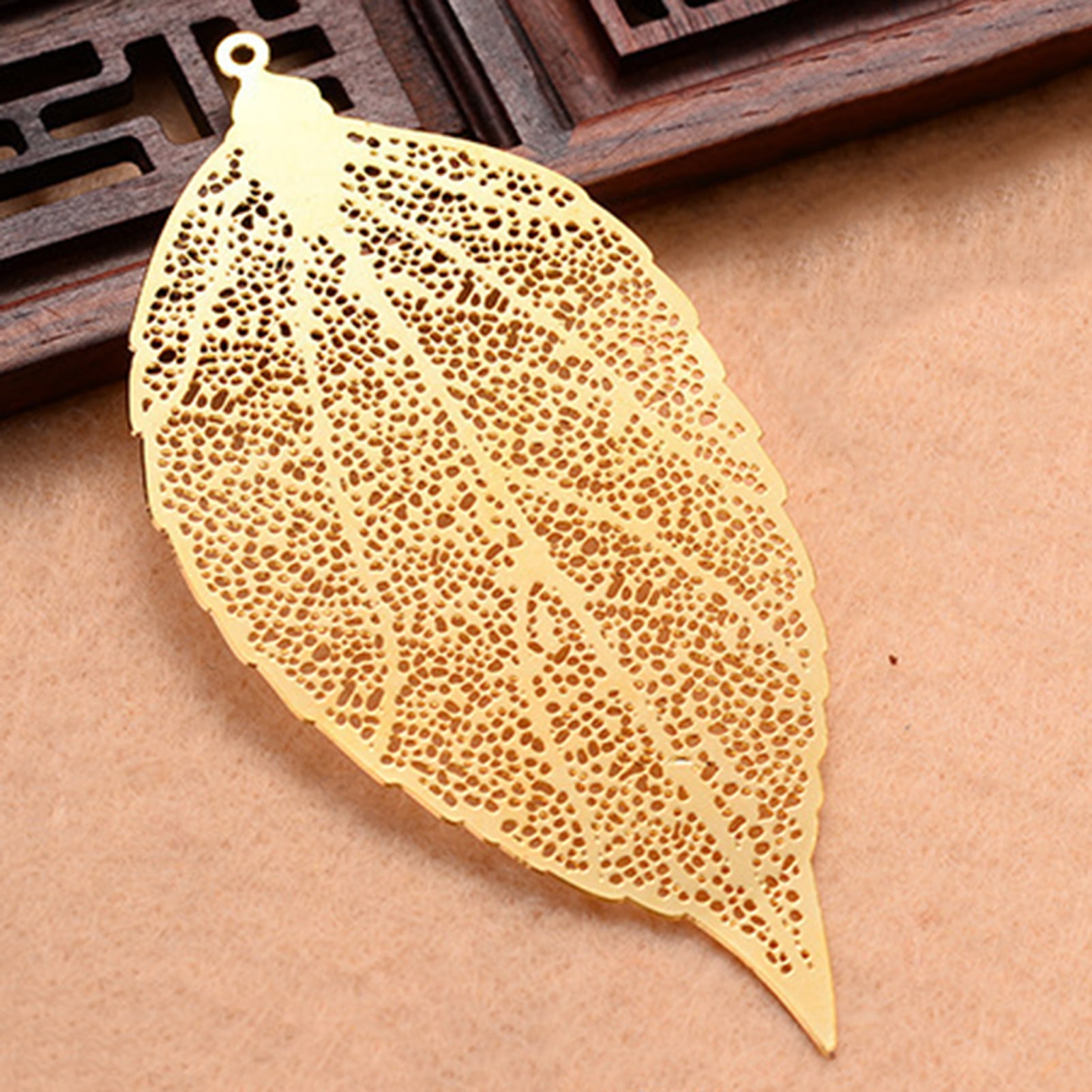 CherryHome Bookmark Gift Box Reading Bookmark Set Handmade Metal Leaf