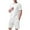 White, variant on Oplxuo Mens Short Sets 2 Piece Outfits Jogging Sweat Crewneck T Shirt & Shorts Set Striped Jacquard Loose Casual Track Suits