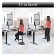 thumbnail image 5 of Black Single Top 27 inch Heavy-Duty Scissors Lift Keyboard and Mouse Riser, Designed for Ergonomic Sit Stand Workstations, 5 of 5