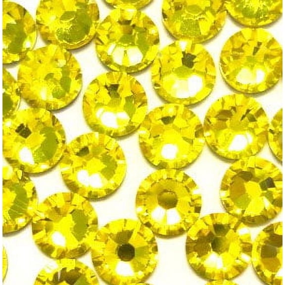 ThreadNanny Czech Quality 3Mm/10Ss 10Gross (1440Pcs)Hotfix Rhinestones Crystals Citrine Yellow Color