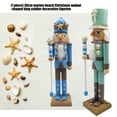 thumbnail image 2 of Zeiwohndc Wooden King Nutcrackers Figurine Beach Coastal Theme Christmas Decoration Gift, 2 of 8
