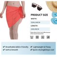 thumbnail image 4 of Wukai Red Glitter Women’s Short Sarongs Beach Wrap Bikini Bottom Short Skirt Chiffon Scarf for Swimwear, 4 of 4