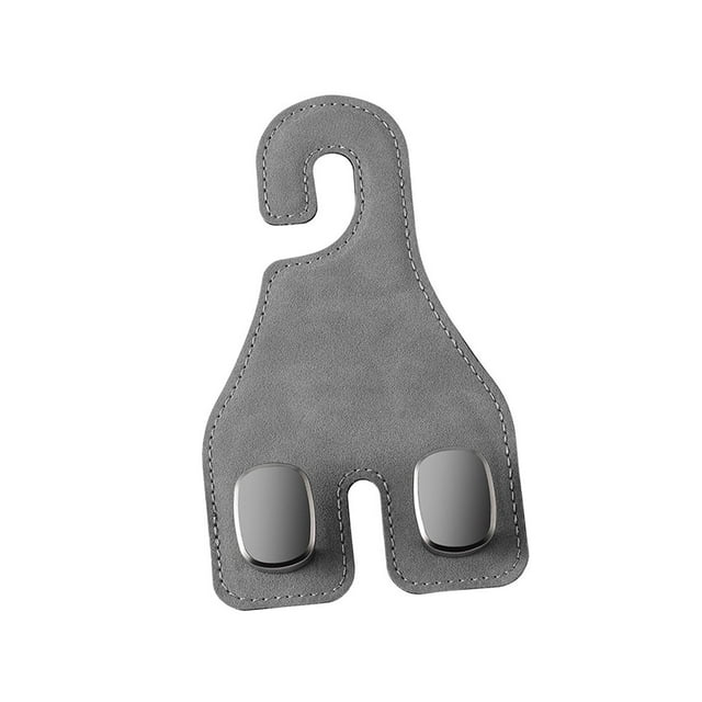 Gancho organizador para el respaldo del asiento, gancho doble para el interior del automóvil, accesorios para comestibles gris
