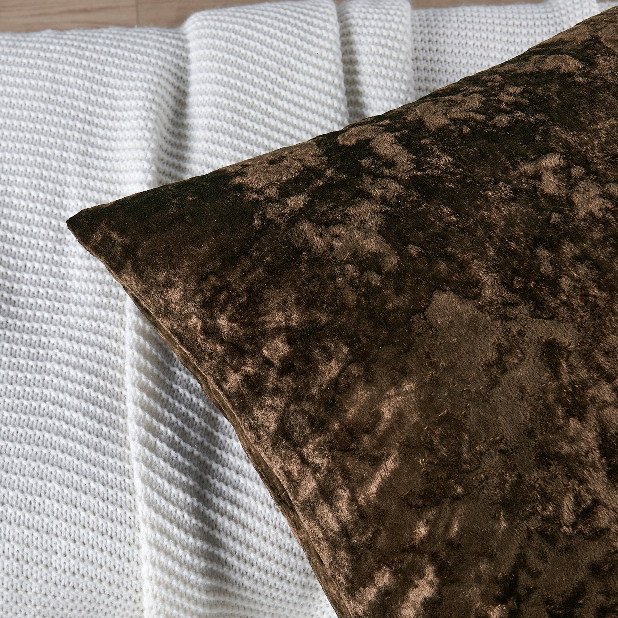 Home Soft Things Crushed Velvet 2 Piece Throw Pillow Cover Set - Carafe - 14" x 26"
