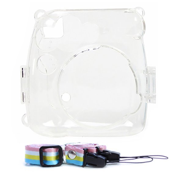 ruhuadgb Camera Bag Waterproof Dust-proof Digital Camera PVC Transparent Carrying Pouch with Shoulder Strap for Fujifilm-Instax Mini 8/9