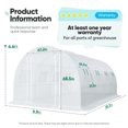thumbnail image 7 of Quictent Upgraded 20x10x6.6 ft Large Walk-in Greenhouse for Outdoor, High Tunnel Green House w/ PE Cover 2 Zipper Screen Doors, White, 7 of 7