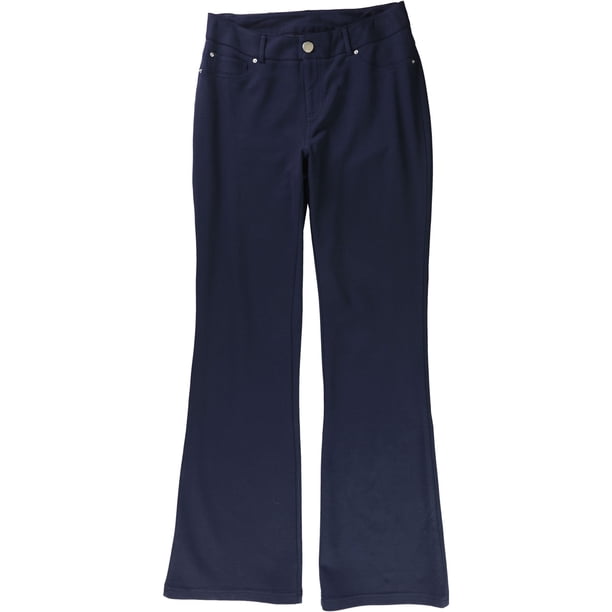 INC Curvy Bootcut Pantalones casuales para mujer, azul, 2