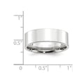 thumbnail image 3 of Mens 14K White Gold 7mm Flat Comfort Fit Wedding Band Ring, 3 of 4