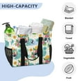 thumbnail image 5 of Cat Faces with Flowers Reusable Grocery Bags with Handle Side Pocket Waterproof Shopping Portable Tote, 5 of 8