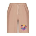 thumbnail image 4 of LADIGASU Men Casual Fashion Print Shorts With Pockets Elastic Waist Beach Pants, 4 of 5