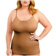 thumbnail image 2 of Plus Size Camisole Tops for Women Scoop Neck Body Shaper Tummy Control Camis Summer Casual Solid Crewneck Loose Fits Comfy Sleeveless Cami Tank Top, 2 of 7