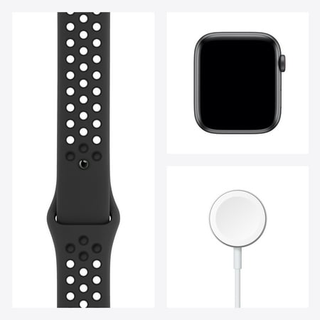 Apple Watch Nike SE (GPS + Cellular) 44mm Space Gray Aluminum Case with Anthracite/Black Nike Sport Band - Space Gray