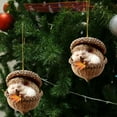 thumbnail image 4 of Hxlamzoo 2D Forest Animal Ornaments - Handcrafted Natural Tone Decor with Sleeping Fox, Owl, Bunny for Christmas Tree, Home Decor, Holiday Gift for Nature Lovers (Hedgehog), 4 of 6
