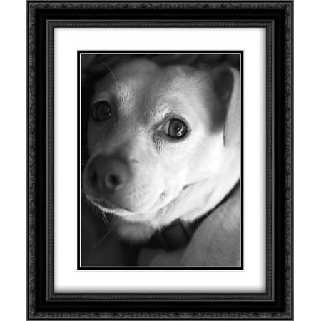 Second Glance Black and White 2x Matted 20x24 Black Ornate Framed Art Print by Millet, (Superwoman The Best Of Karyn White)